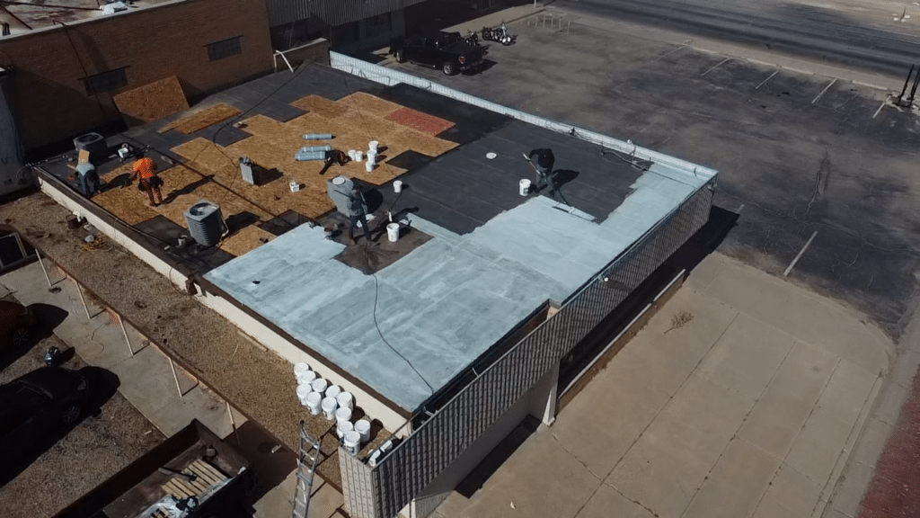 Roof Restoration Project Modified Bitumen to Silicone Coating System​