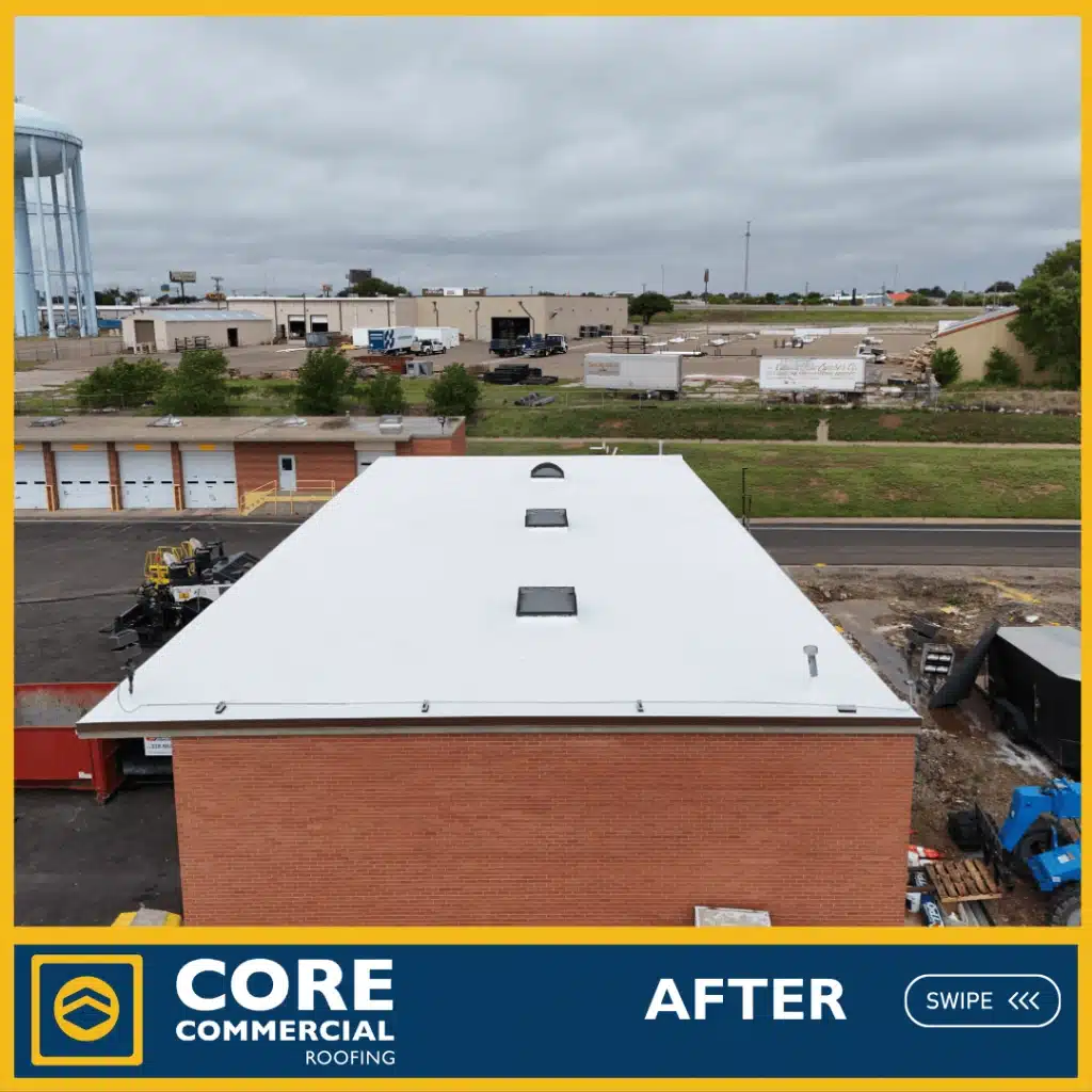 TPO Overlay Replaces Aging Built-Up Roof in Amarillo, TX (After)